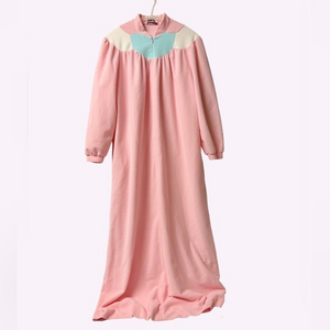 Vintage Vanity Fair Pink Night Gown SZ SM 70's/ 80's Long Zip‎ up Loose fit